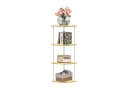 JEOBEST Eckregal Bücherregal mit 4 Ebenen Beige Industrial-Design Bild 2