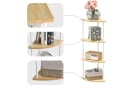 JEOBEST Eckregal Bücherregal mit 4 Ebenen Beige Industrial-Design Bild 4