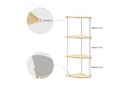 JEOBEST Eckregal Bücherregal mit 4 Ebenen Beige Industrial-Design Bild 5