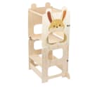 JEOBEST Lernturm Klappbar mit Kreidetafel Weiß Holz Bild 1