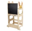 JEOBEST Lernturm Klappbar mit Kreidetafel Weiß Holz Bild 2
