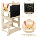 JEOBEST Lernturm Klappbar mit Kreidetafel Weiß Holz Bild 4