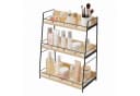 JEOBEST Standregal 3 Ebenen Beige Holzspanplatte Metall Organizer Bild 2