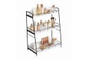 JEOBEST Standregal 3 Ebenen Weiß Holzspanplatte Metall Organizer Bild 2