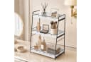 JEOBEST Standregal 3 Ebenen Weiß Holzspanplatte Metall Organizer Bild 3