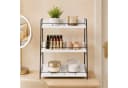 JEOBEST Standregal 3 Ebenen Weiß Holzspanplatte Metall Organizer Bild 4