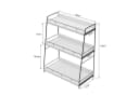 JEOBEST Standregal 3 Ebenen Weiß Holzspanplatte Metall Organizer Bild 5