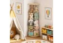 JEOBEST Spielzeugtruhe Kuscheltier Aufbewahrung Holz Wand Ecke Bild 1