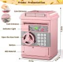 LA CUTE Elektronische Spardose Roségold mit Passwort und Geldeinzug Bild 3