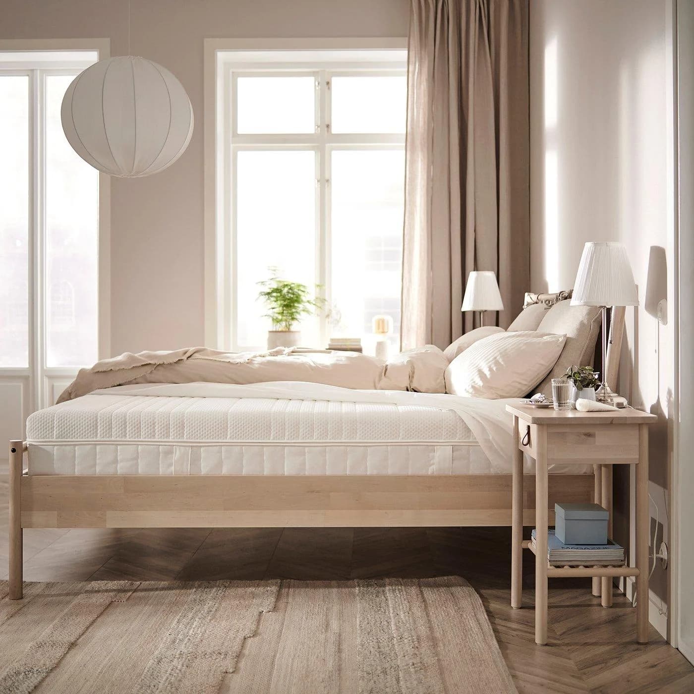 IKEA ÅNNELAND Hybridmatratze Fest Weiß