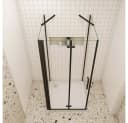 duschspa Komplettdusche 195 cm Schwarz U-Form Duschkabine Bild 4