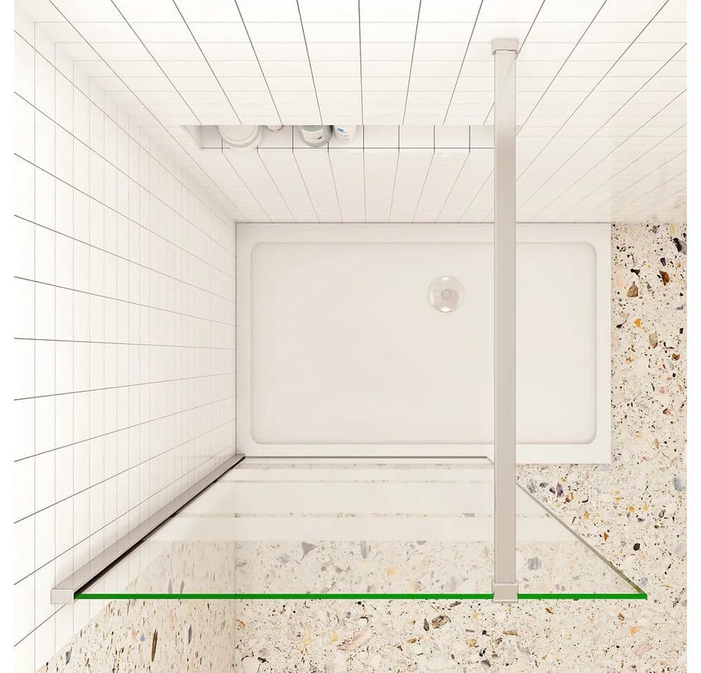 duschspa Duschwand Walk in Dusche 190cm ESG Glas mit Nano-Beschichtung - Bild 3