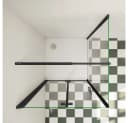 duschspa Eckdusche 185cm ESG Falttür Schwarz Glas Bild 5
