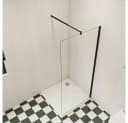 duschspa Duschwand 185cm ESG Nano Glas Schwarz Bild 2