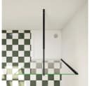 duschspa Duschwand 185cm ESG Nano Glas Schwarz Bild 3
