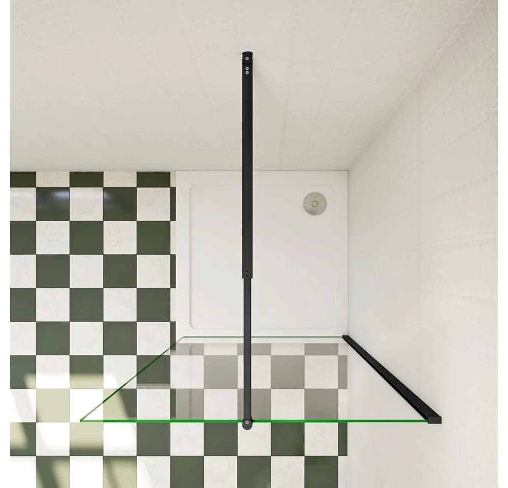 duschspa Duschwand 185cm ESG Nano Glas Schwarz - Bild 3