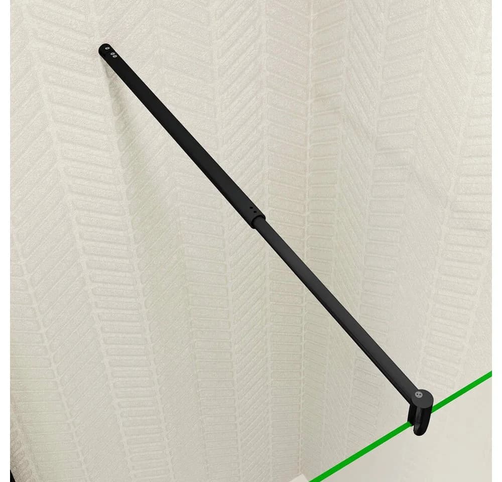 duschspa Duschwand 185cm ESG Nano Glas Schwarz - Bild 4
