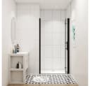 duschspa Dusch-Falttür 185cm ESG Glas Schwarz Aluminium Bild 4