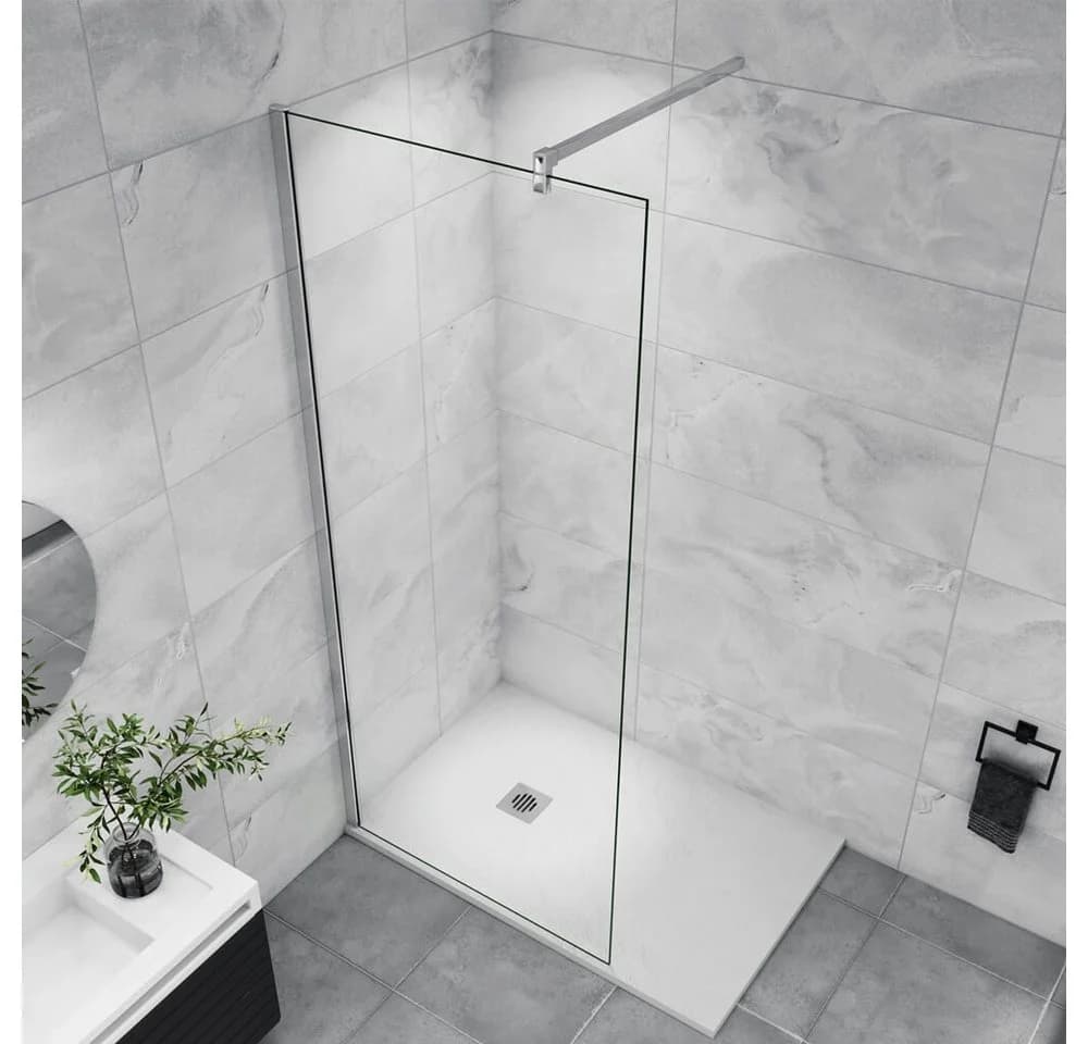 Duschspa Duschwand 185cm Glaswand mit Nano-Beschichtung