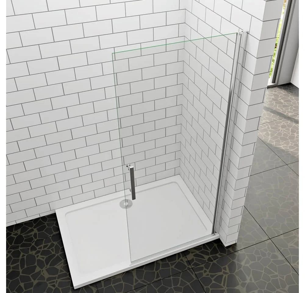 duschspa Duschwand 180cm ESG Drehwand Glaswand Nano Glas Silber Transparent - Bild 4
