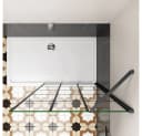 duschspa Duschwand Trennwand Schwarz 8mm ESG Glas mit Nano-Beschichtung Bild 3