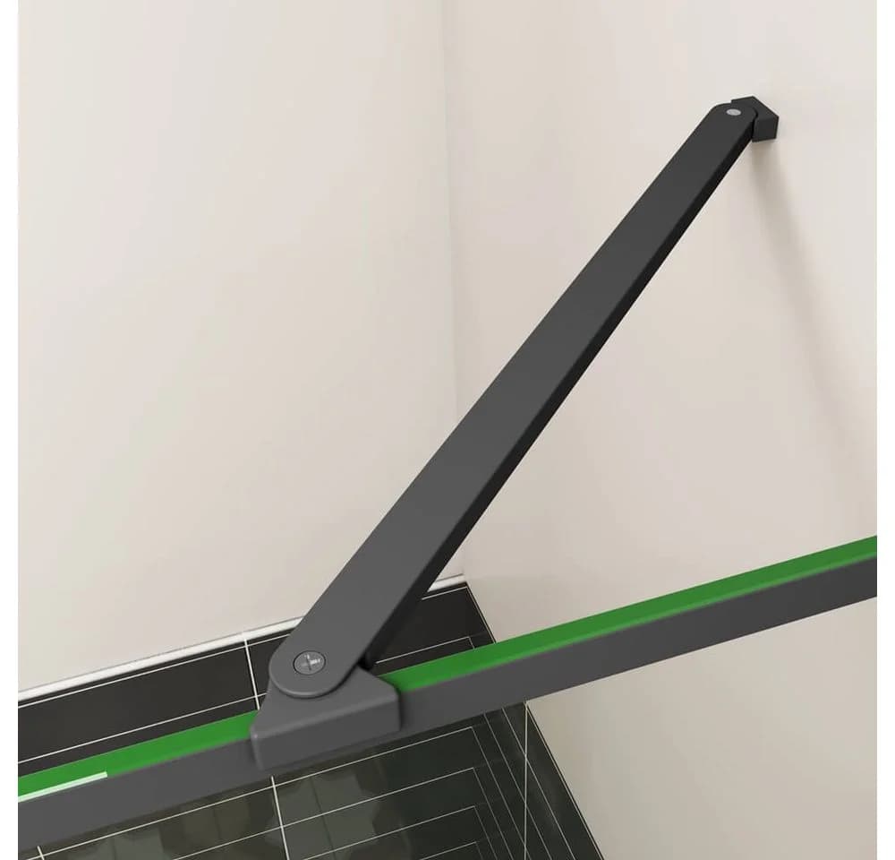 duschspa Duschwand Trennwand Schwarz 8mm ESG Glas mit Nano-Beschichtung - Bild 5