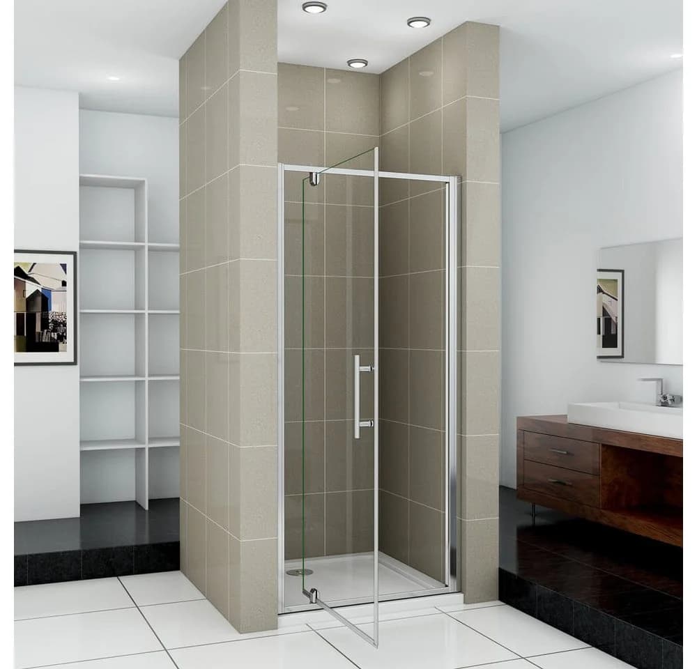 duschspa Dusch-Drehtür 70-100cm ESG Glas verchromt