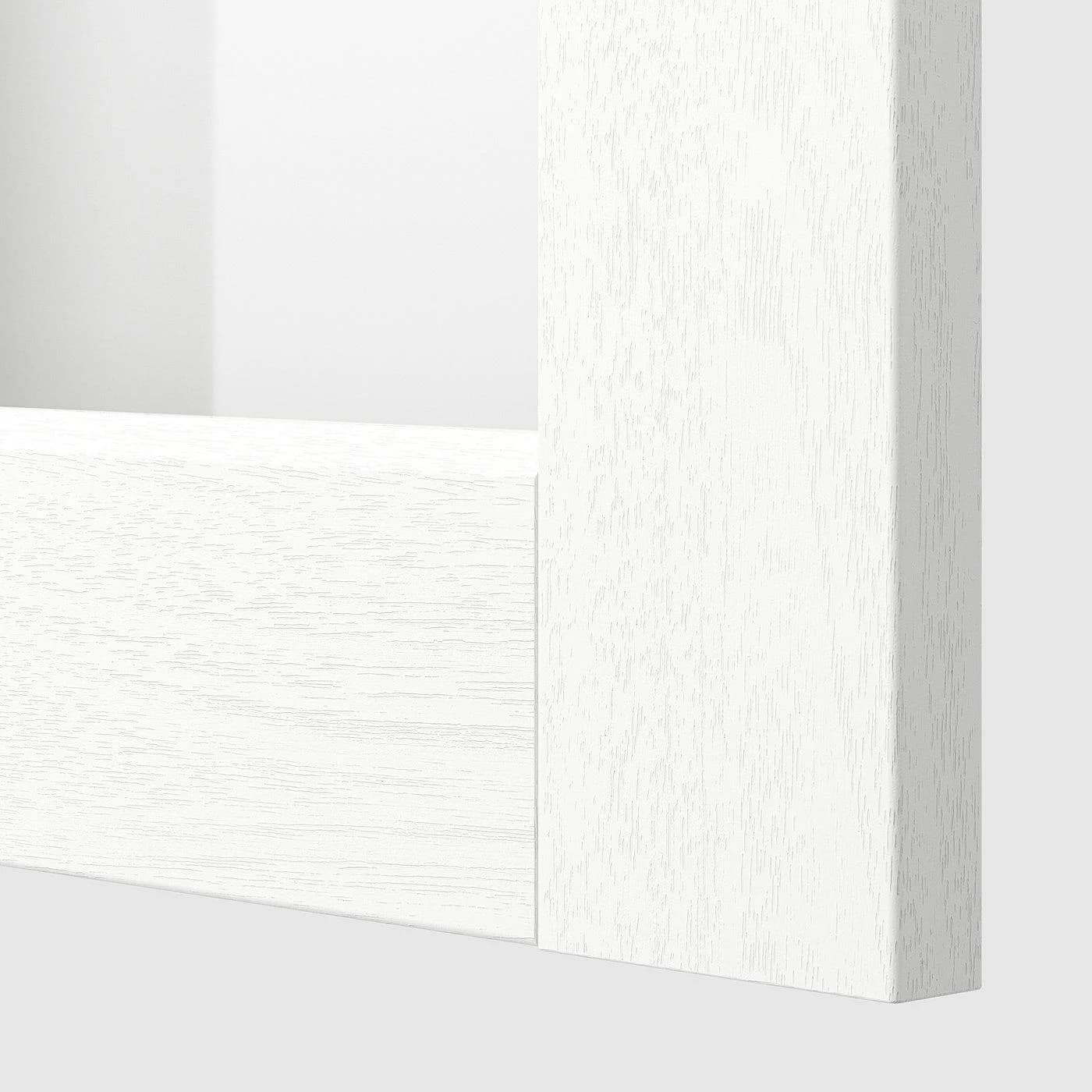 IKEA METOD Wandeckvitrine mit Böden ENKÖPING Weiß Holzeffekt