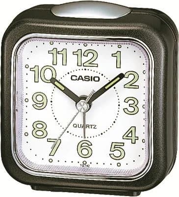 CASIO Quarzwecker TQ-142-1EF Schwarz Analog mit Leuchtzeiger