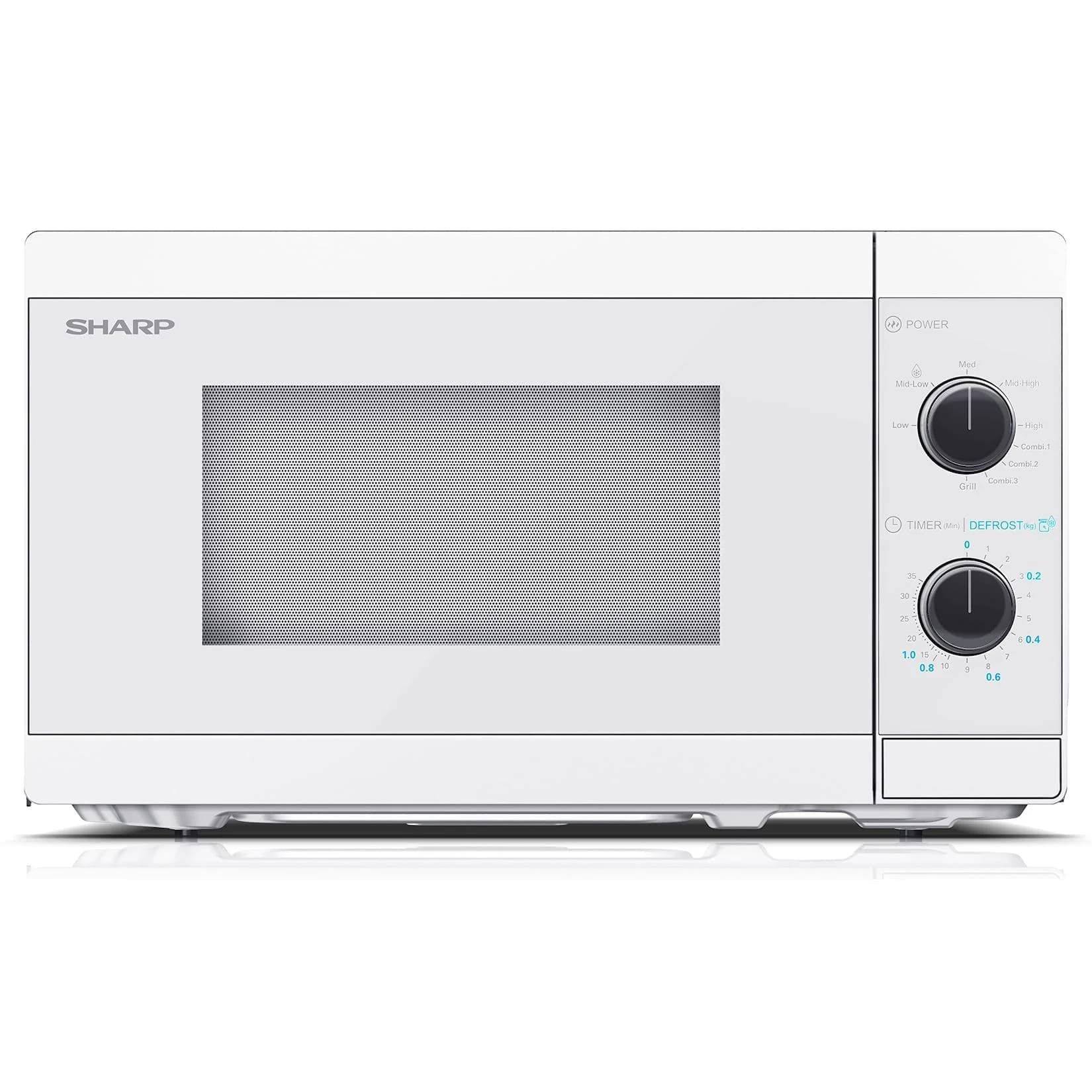 Sharp Mikrowelle YC-MG01E-C mit Grill 20L Kristallweiß 800W