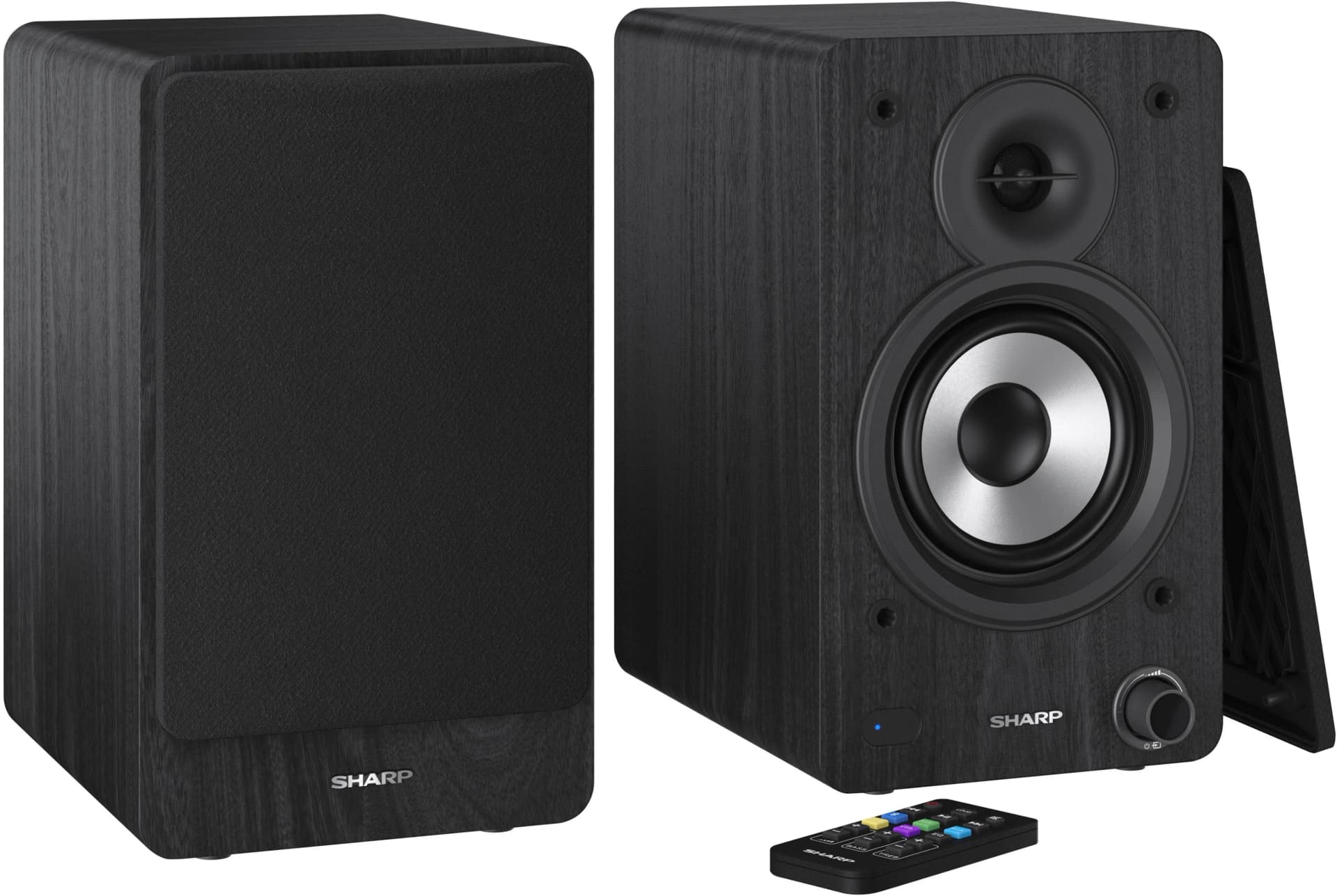 SHARP Regalboxen Lautsprecher Schwarz Bluetooth Aktiv