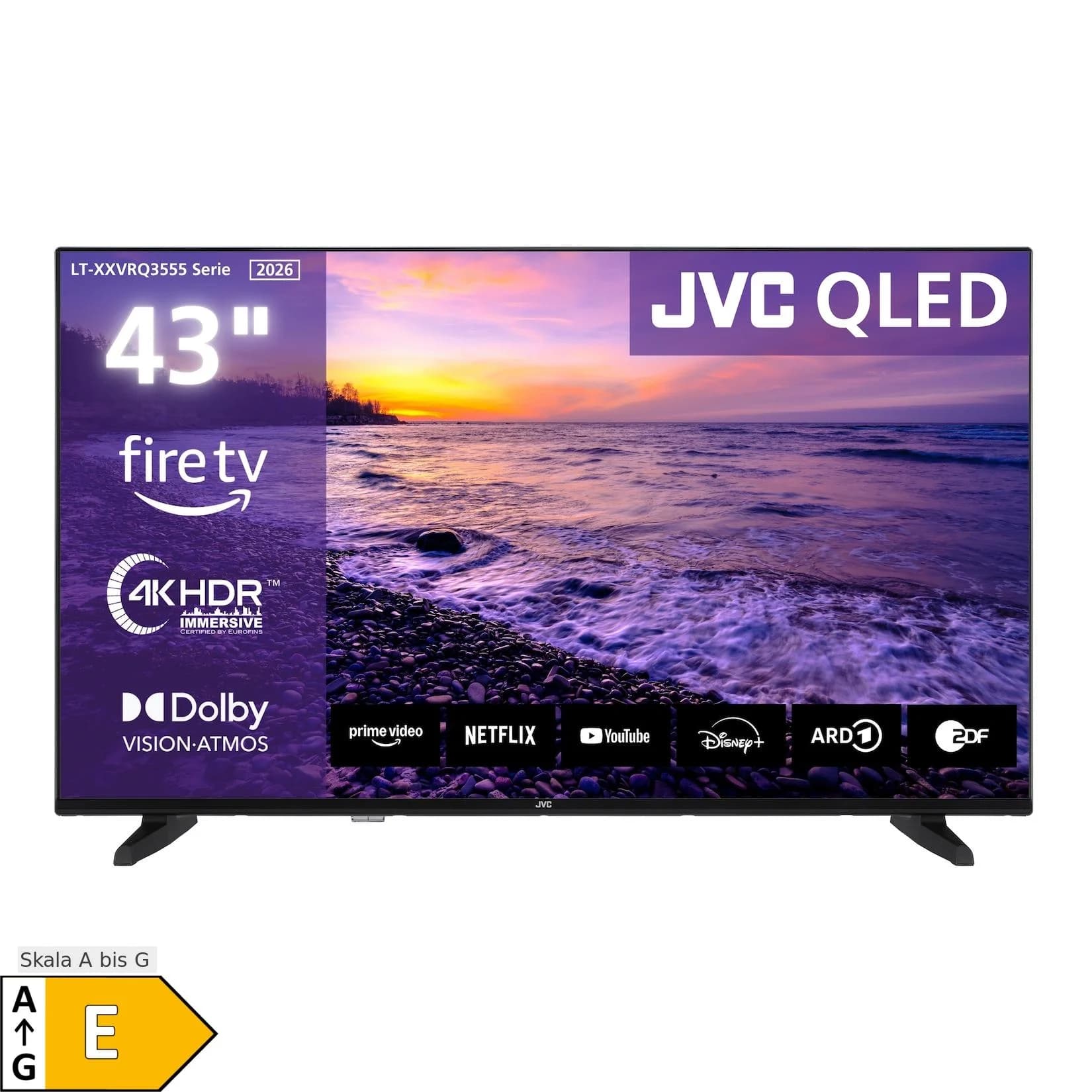 JVC 43 Zoll QLED Fire TV 4K UHD Smart TV mit Alexa
