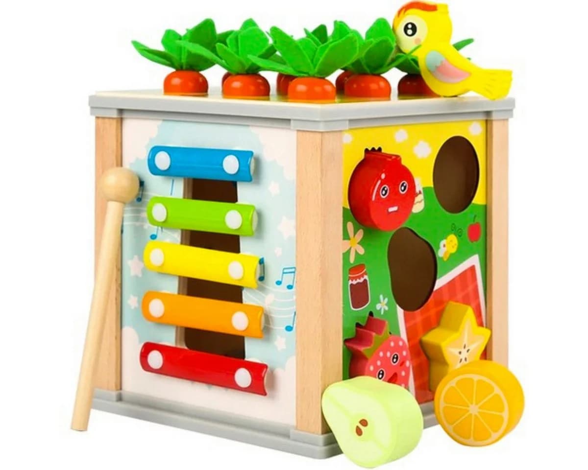 KRUZZEL Lernspielzeug Holzpuzzle Würfel Karottenernte - Bild 2