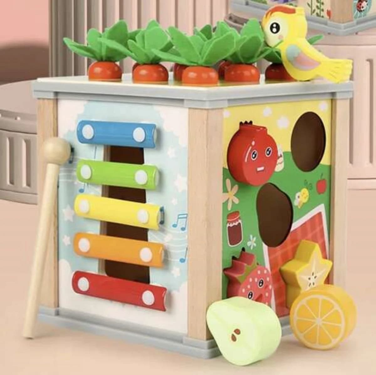 KRUZZEL Lernspielzeug Holzpuzzle Würfel Karottenernte - Bild 3