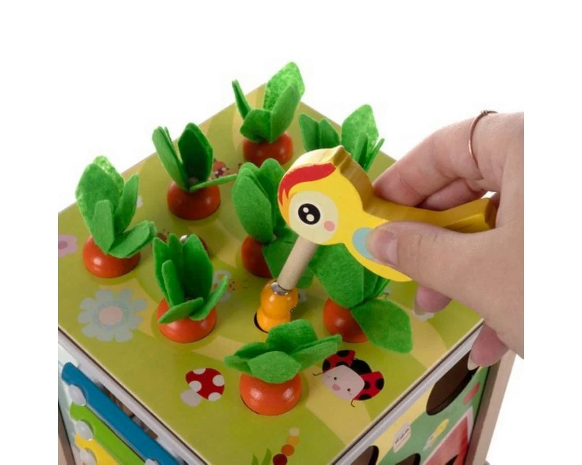 KRUZZEL Lernspielzeug Holzpuzzle Würfel Karottenernte - Bild 4