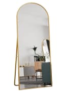FUROKOY Ganzkörperspiegel Gold Aluminiumrahmen HD-Glas Bild 2