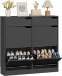 Luckice Garderobenschrank Schuhschwarz mit verstellbaren Schubladen Bild 2