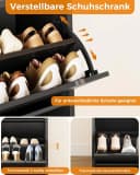 Luckice Garderobenschrank Schuhschwarz mit verstellbaren Schubladen Bild 5