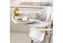 ibettertec Verstellbarer Kinderstuhl Grau mit Sicherheitsgurt und Rollen Bild 3
