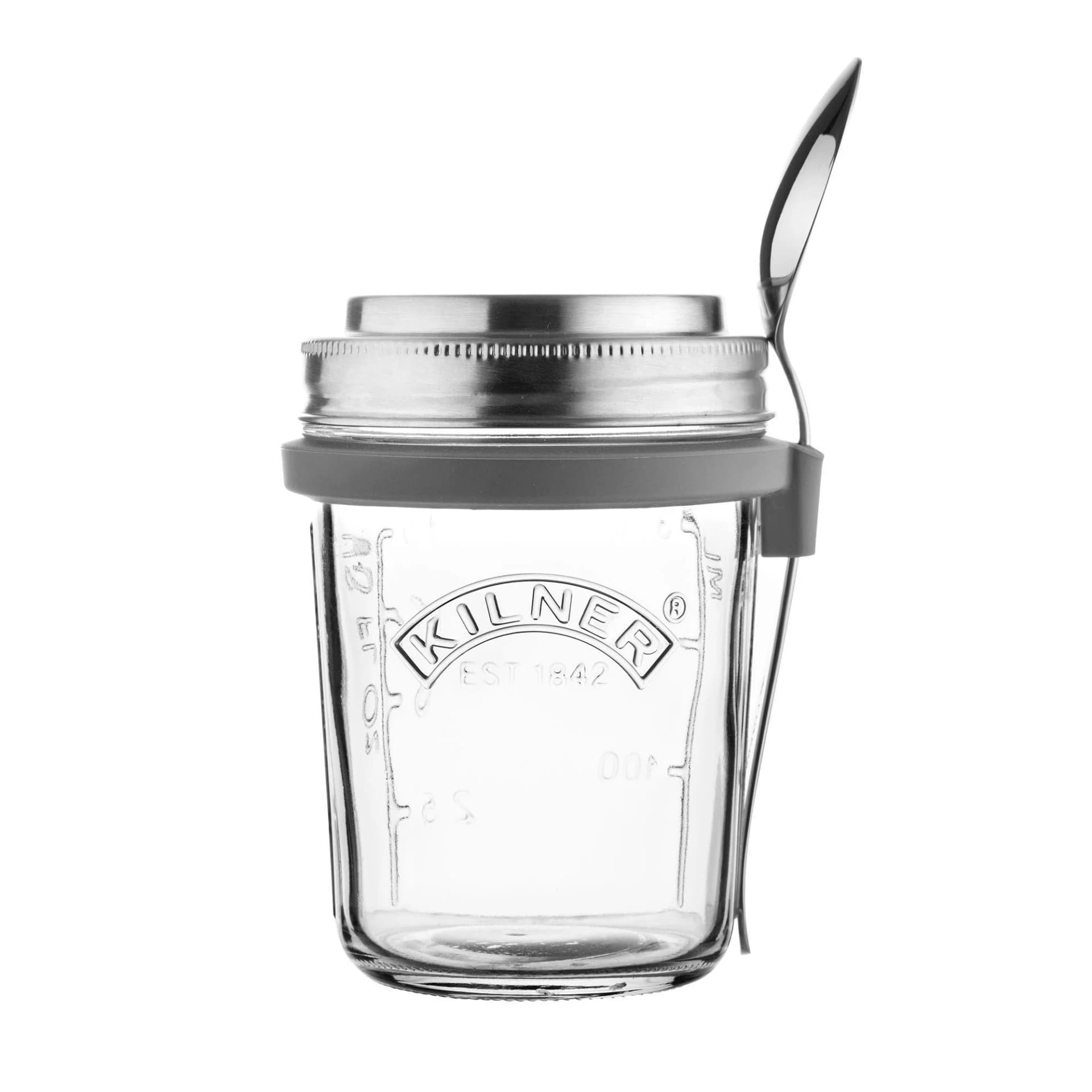 Frühstücksglas KILNER 350 ml mit Löffel