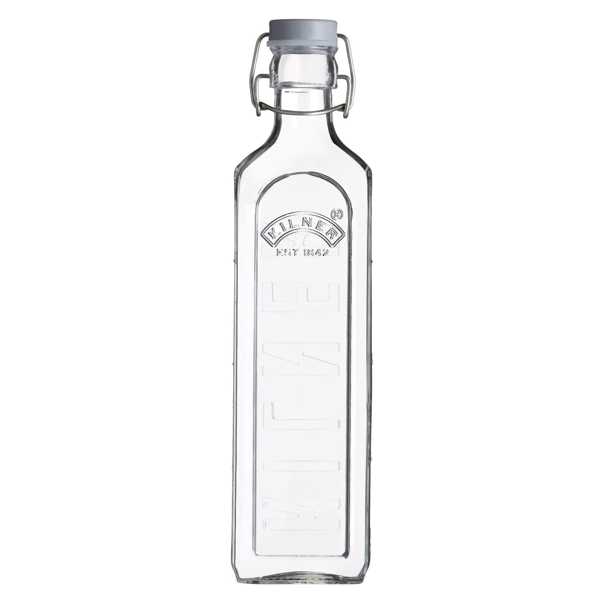 Kilner Flasche mit Bügelverschluss 1 Liter Glas Weiß