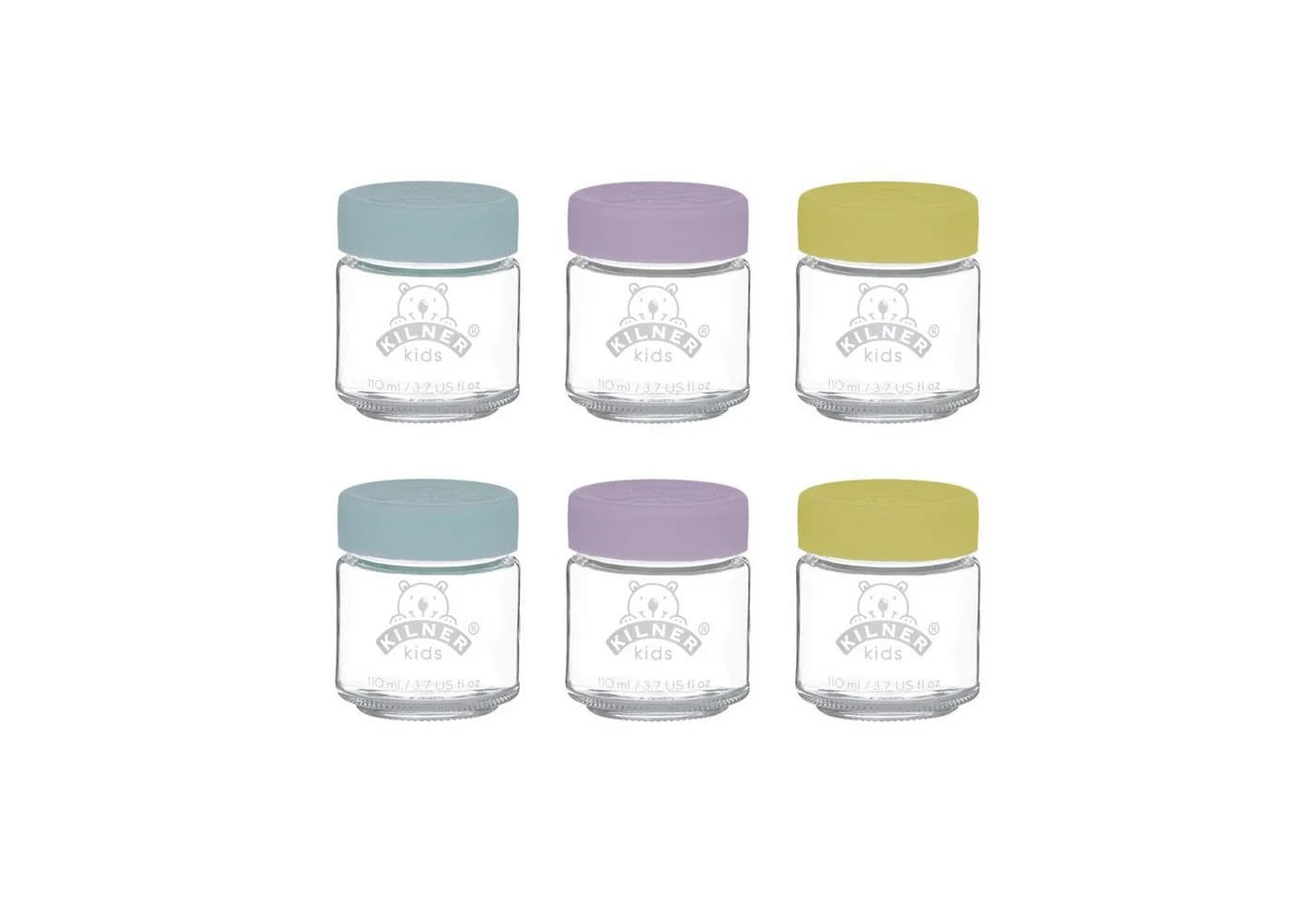 KILNER Aufbewahrungsdose Babygläser 110 ml 6er Set Bunt Glas - Bild 2