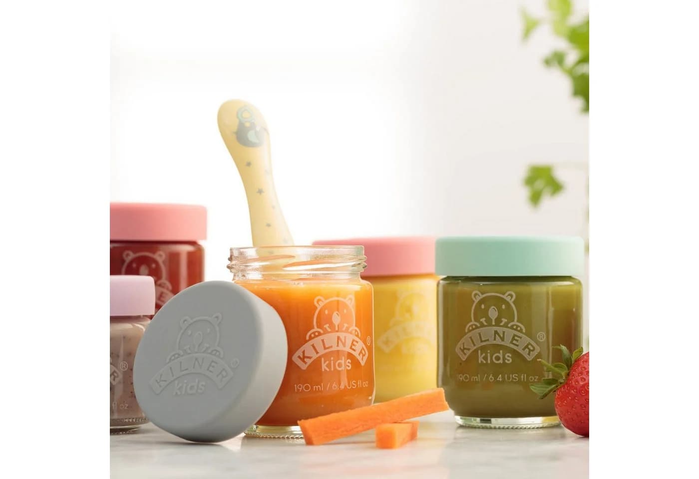 KILNER Aufbewahrungsdose Babygläser 110 ml 6er Set Bunt Glas - Bild 5