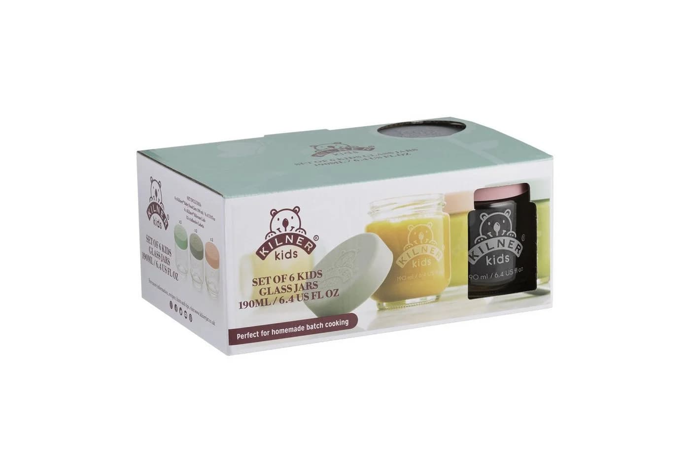 KILNER Aufbewahrungsdose Babygläser 190 ml 6er Set Bunt