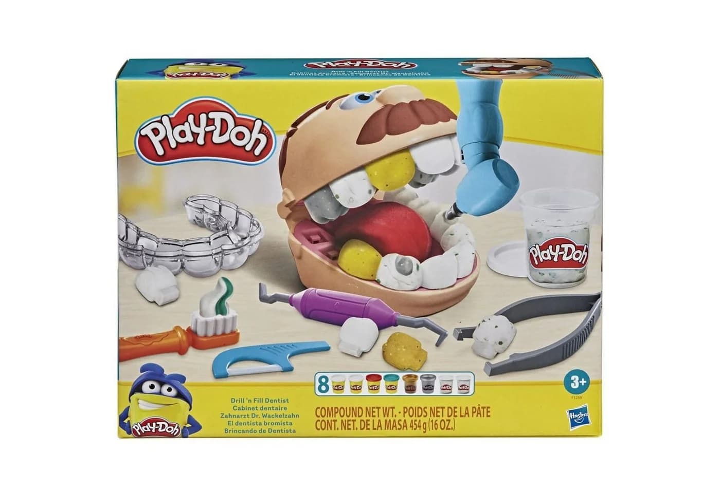 Hasbro Play-Doh Zahnarzt Dr. Wackelzahn Set mit 6 Dosen - Bild 2