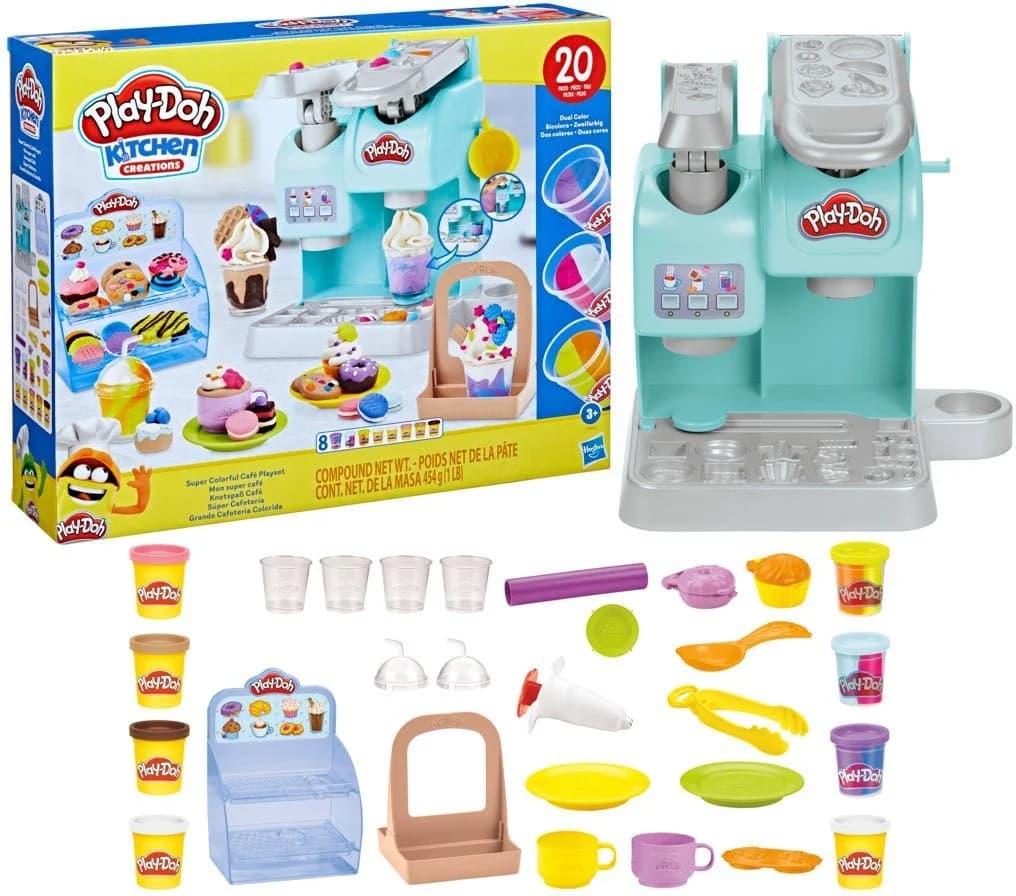Hasbro Play-Doh Knetspaß Café Knetform-Set mit Kaffeeautomat