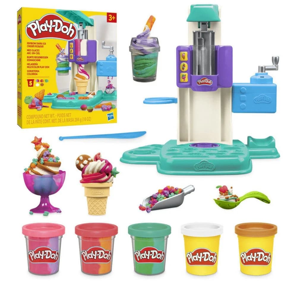 Hasbro Play-Doh Knetform-Set Bunte Regenbogen Eismaschine mit Zubehör - Bild 3