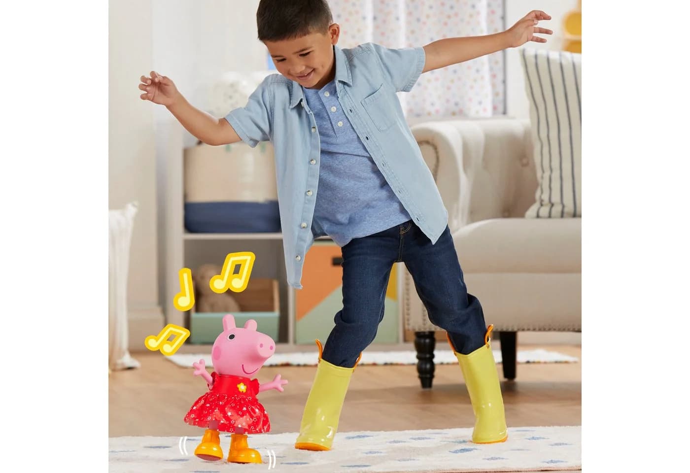 Hasbro Stehpuppe Peppa Pig Peppas Matschepfützen-Party Interaktiv Bunt - Bild 4