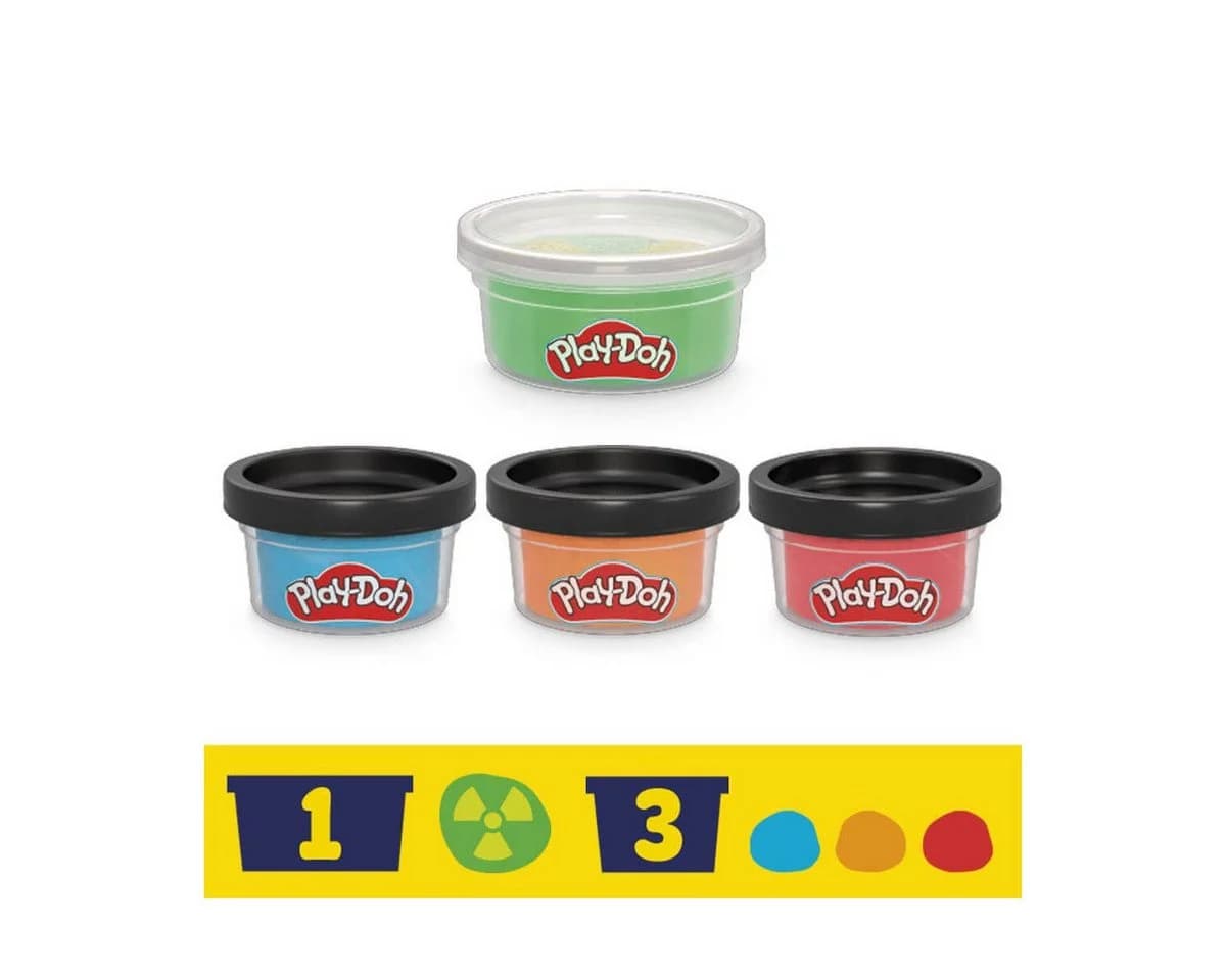 Hasbro Play-Doh Marvel Hulk Quetsch- & Schmetterspaß Set mit 4 Dosen Knete