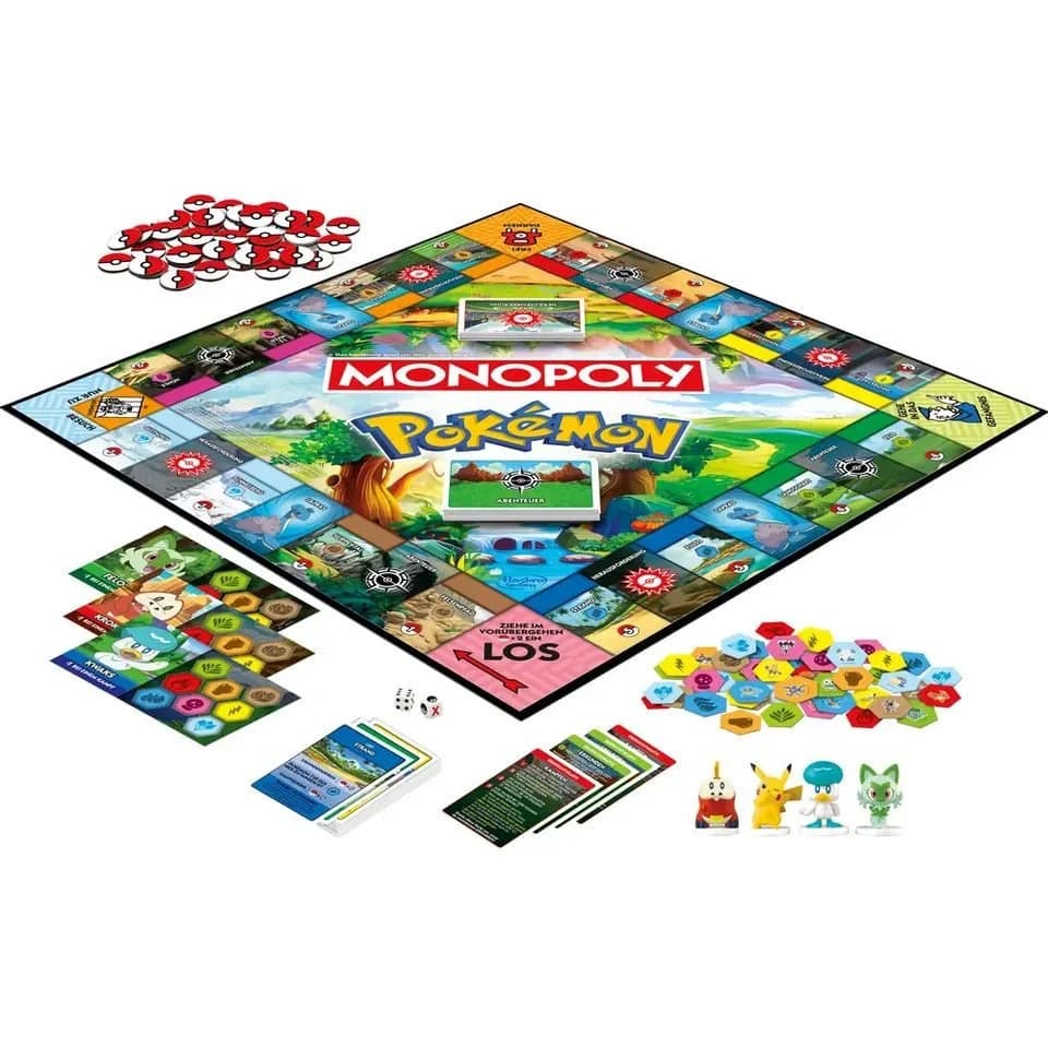 Hasbro Monopoly Pokémon Brettspiel mit 4 Spielfiguren